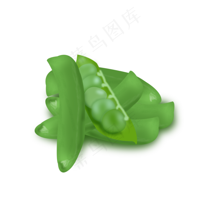 二十四节气鼠绘处暑蔬菜豌豆元素(2000X2000(DPI:300))psd模版下载