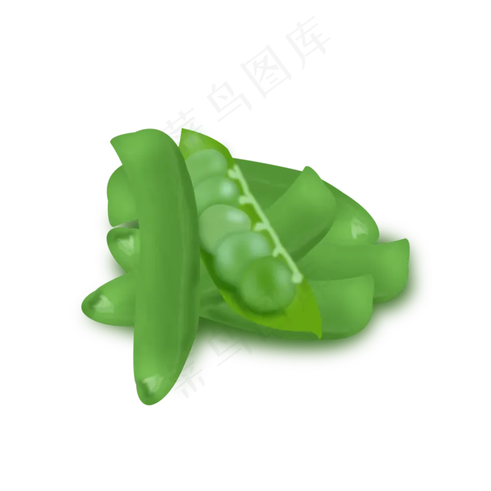 二十四节气鼠绘处暑蔬菜豌豆元素(2000X2000(DPI:300))psd模版下载