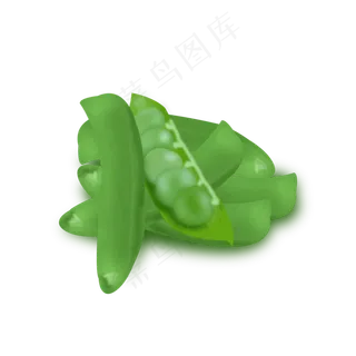 二十四节气鼠绘处暑蔬菜豌豆元素