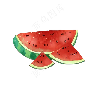 夏天切开西瓜装饰图案