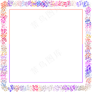 简约涂鸦笔触方形边框