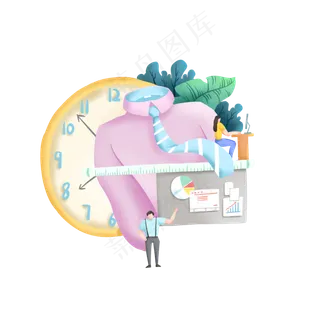 扁平化职业工作噪点风格,免抠元素