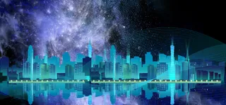 星空黑色夜空商务banner