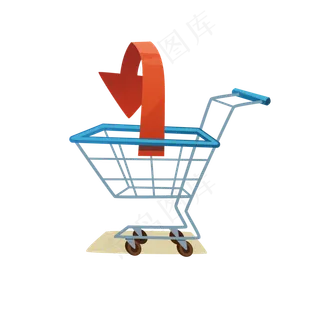 618购物节购物车矢量图