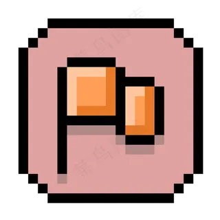 像素风格旗帜图标