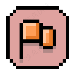 像素风格旗帜图标