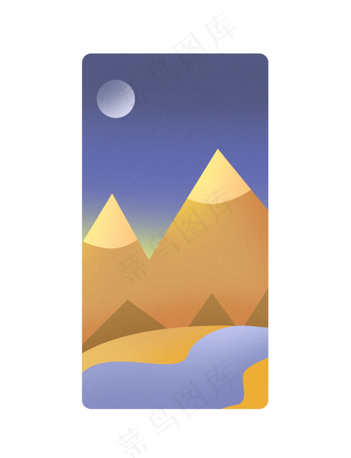 明月当空微光渐变