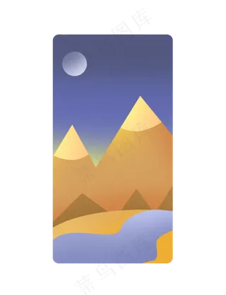 明月当空微光渐变