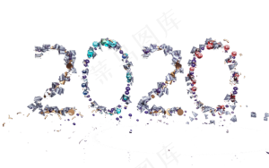 创意鼠年文字2020,免抠元素