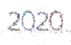 创意鼠年文字2020,免抠元素
