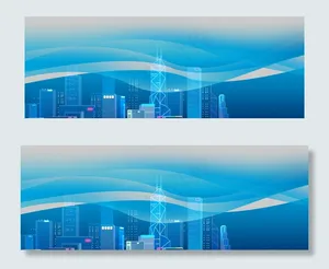 商务科技城市蓝色banner