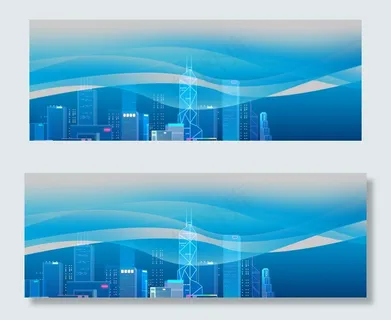商务科技城市蓝色banner 商务科技城市蓝色banner