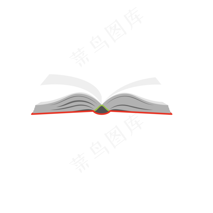 暑假毕业季书本卡通矢量图