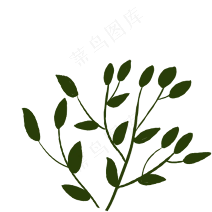 春天植物绿叶下载(2000X2000(DPI:300))psd模版下载