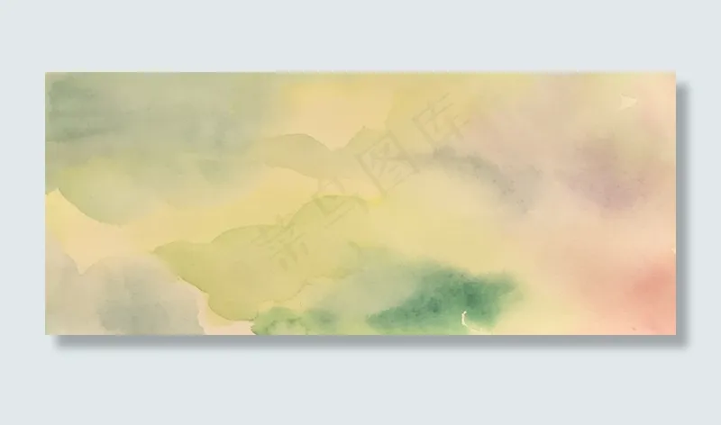 手绘小清新水彩晕染(1920*800px 	       )psd模版下载