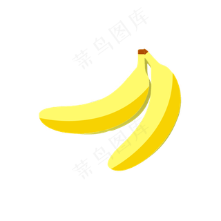 3D风卡通简约水果植物装饰香蕉