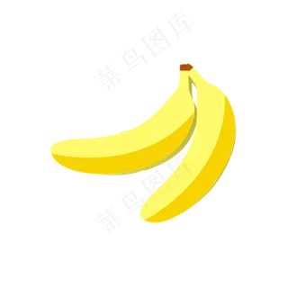 3D风卡通简约水果植物装饰香蕉