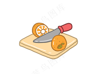 卡通风扮家家酒切水果PNG图片