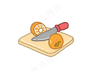 卡通风扮家家酒切水果PNG图片
