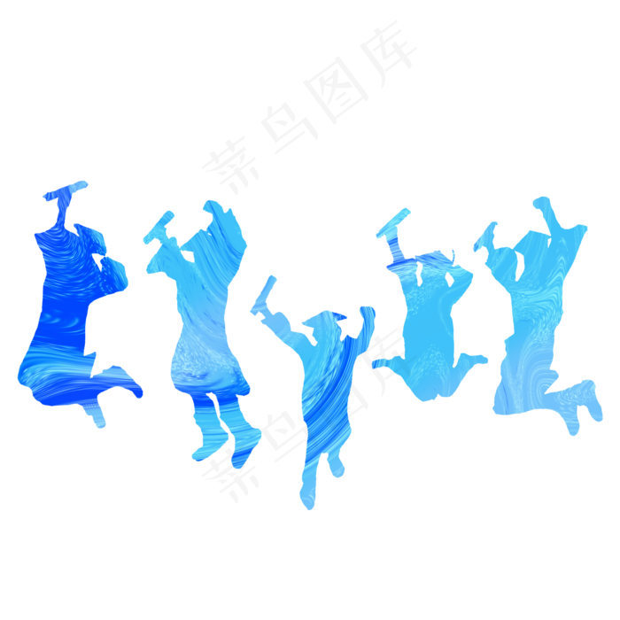 毕业季青春校园学生剪影(2000X2000(DPI:300))psd模版下载