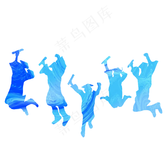 毕业季青春校园学生剪影(2000X2000(DPI:300))psd模版下载