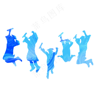 毕业季青春校园学生剪影