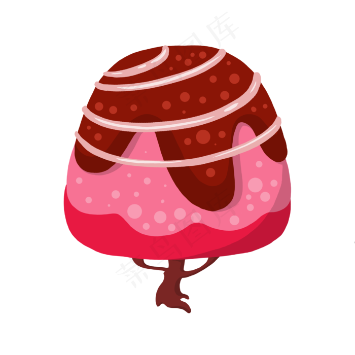 粉色巧克力糖果插画