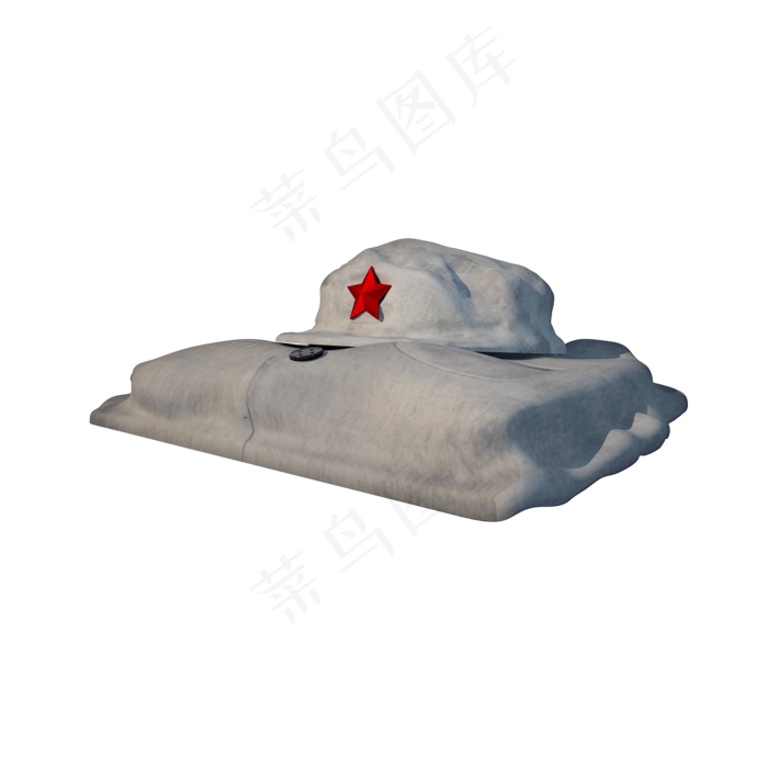 仿真红军衣服png图(2000X2000(DPI:300))psd模版下载