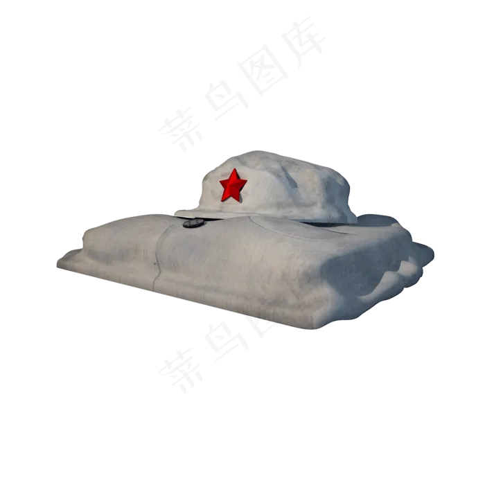 仿真红军衣服png图(2000X2000(DPI:300))psd模版下载