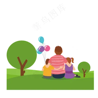 卡通父亲节矢量素材