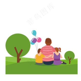 卡通父亲节矢量素材