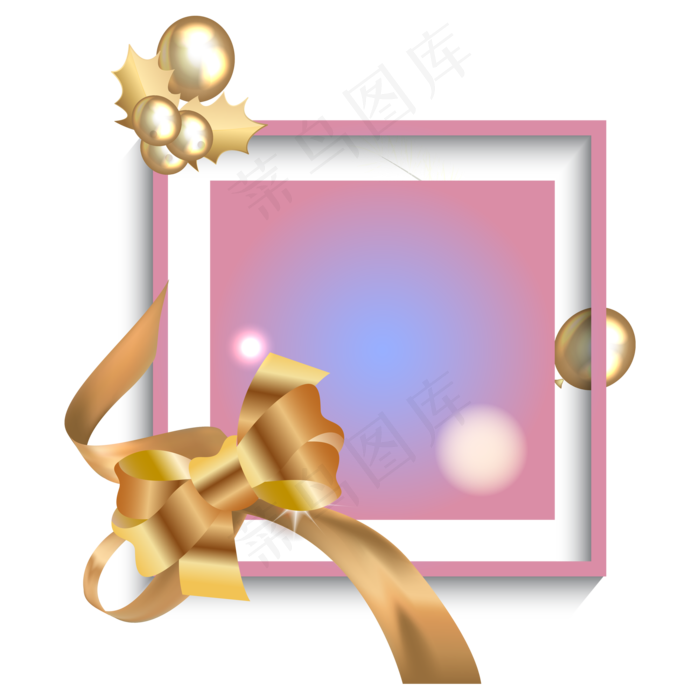 圣诞节平安夜贺卡边框装饰,免抠元素