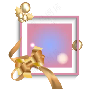 圣诞节平安夜贺卡边框装饰,免抠元素