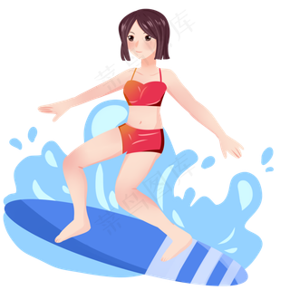 唯美女孩立夏戏水乘凉