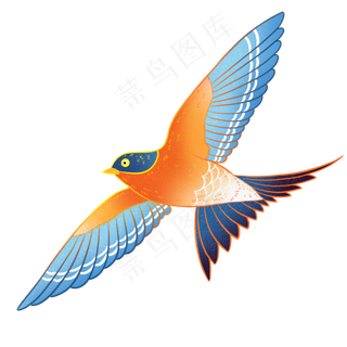 中国风国潮鸟类燕子