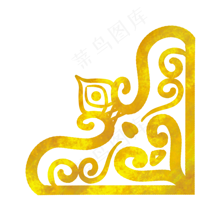金色欧式角花免抠图(2000X2000(DPI:300))psd模版下载