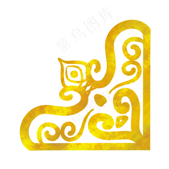 金色欧式角花免抠图(2000X2000(DPI:300))psd模版下载