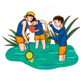 手绘户外研学场景