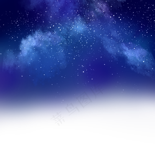 蓝色炫美星空,免抠元素