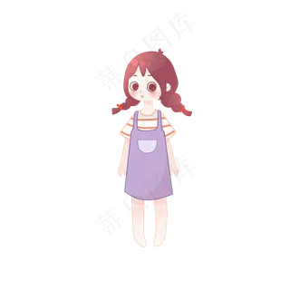 儿童节卡通女孩素材