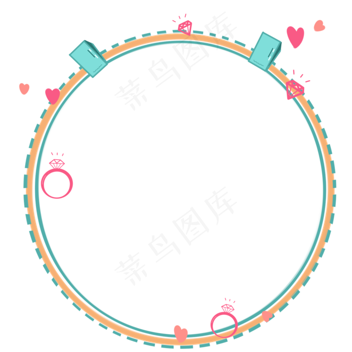 情人节钻石戒指边框