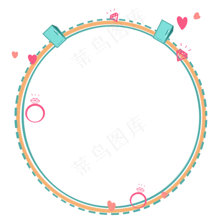 情人节钻石戒指边框(2000X2000(DPI:299))psd模版下载