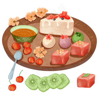 下午茶甜点和水果 下午茶甜点和水果