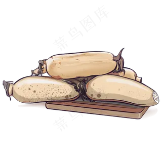 一碟新鲜美味的莲藕