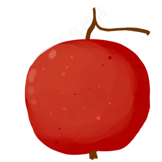 新鲜红色山楂一颗