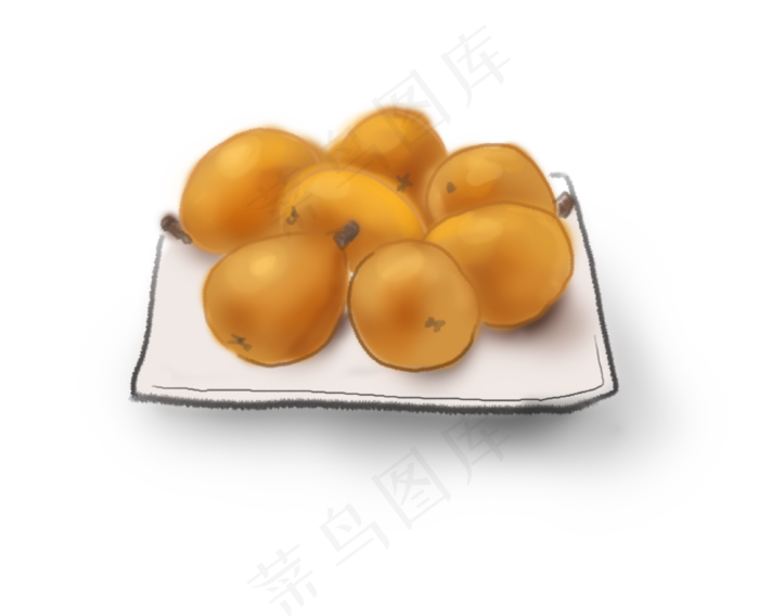 中国风夏季水果枇杷