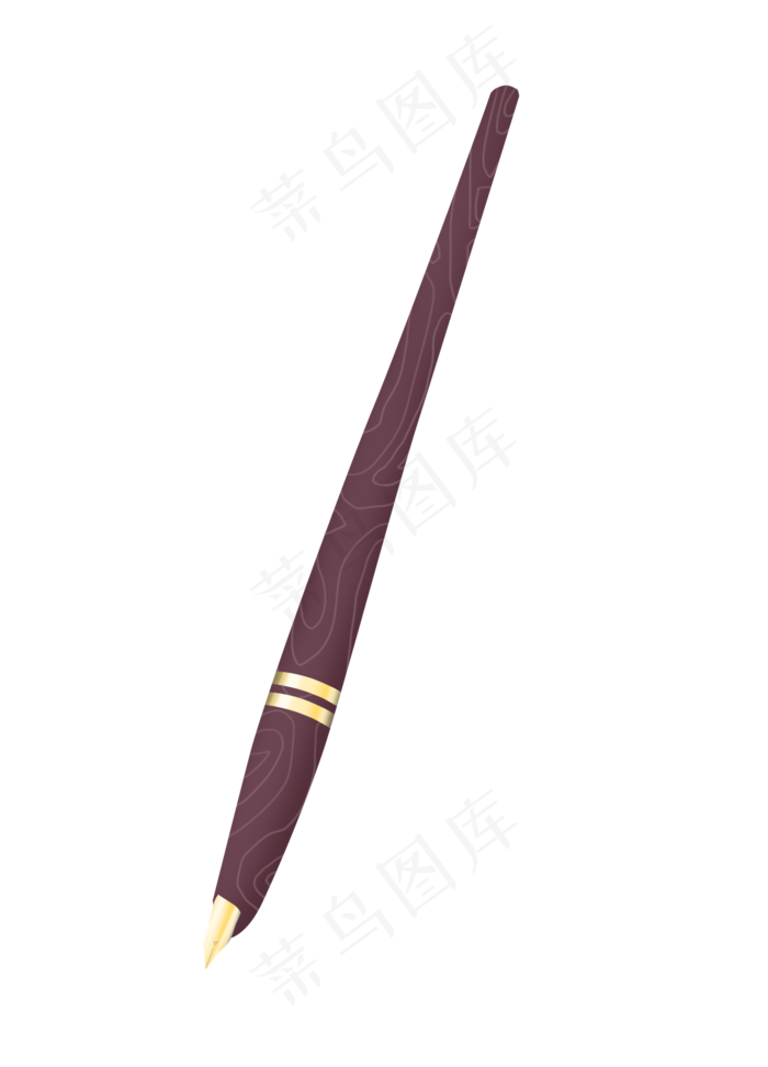 时尚棕色文具钢笔