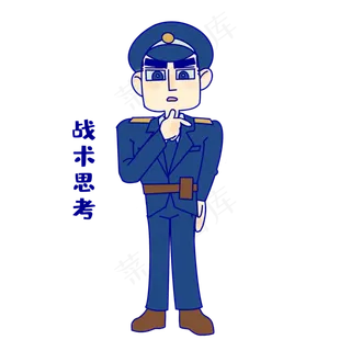 军人战术思考表情