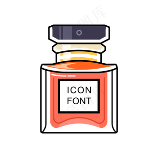 卡通手绘化妆品宣传图香水,免抠元素