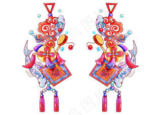 猪年喜庆装饰美丽少女春节PNG,免抠元素